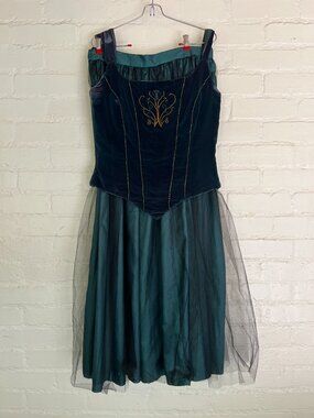 Handmade Bodice & Skirt Set Green Beaded Velvet Bodice w/Tulle Costume Emerald